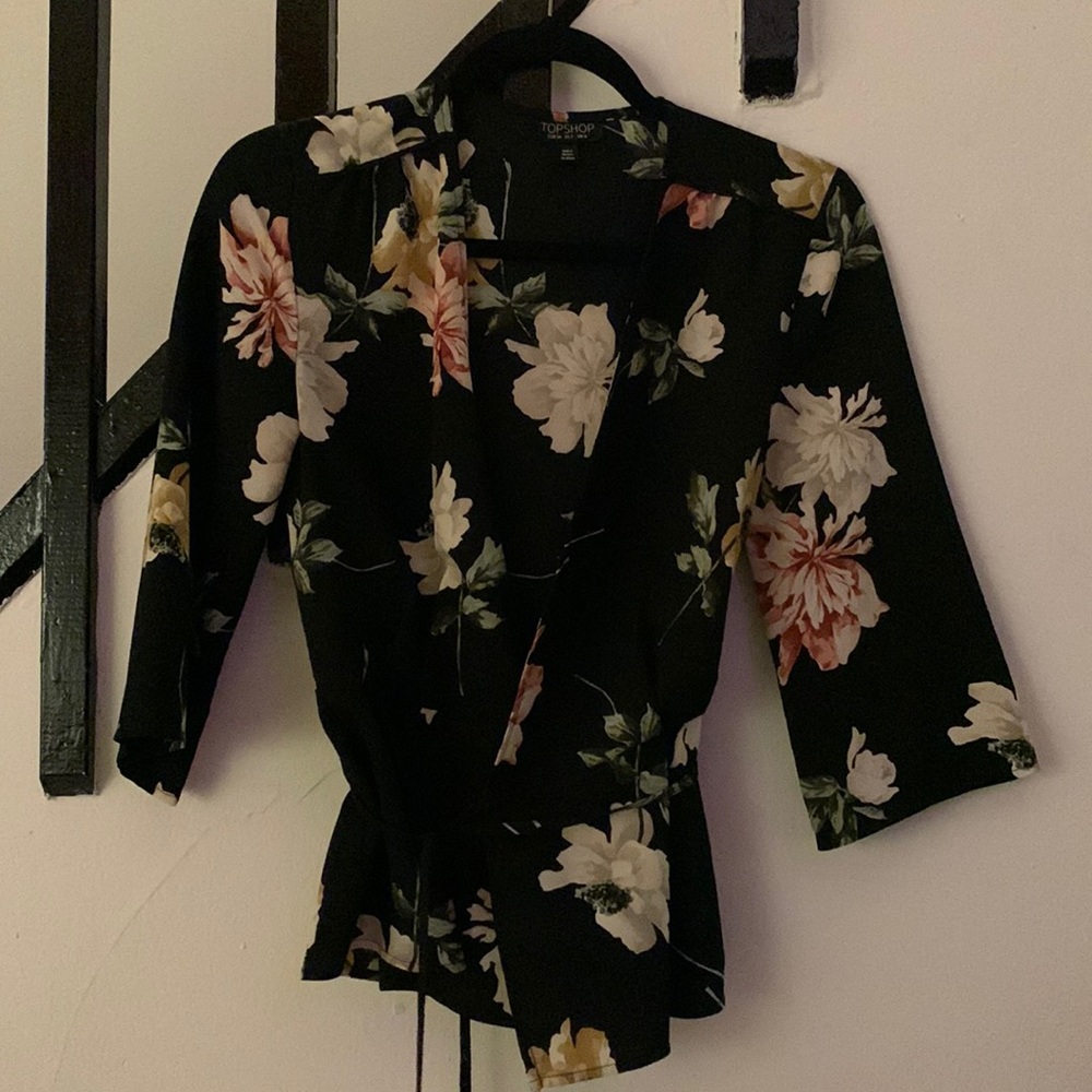 Floral Wrap Top
